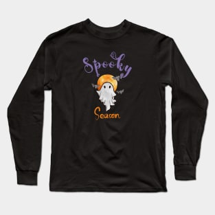 Cute ghost wishing you a spooky season Long Sleeve T-Shirt